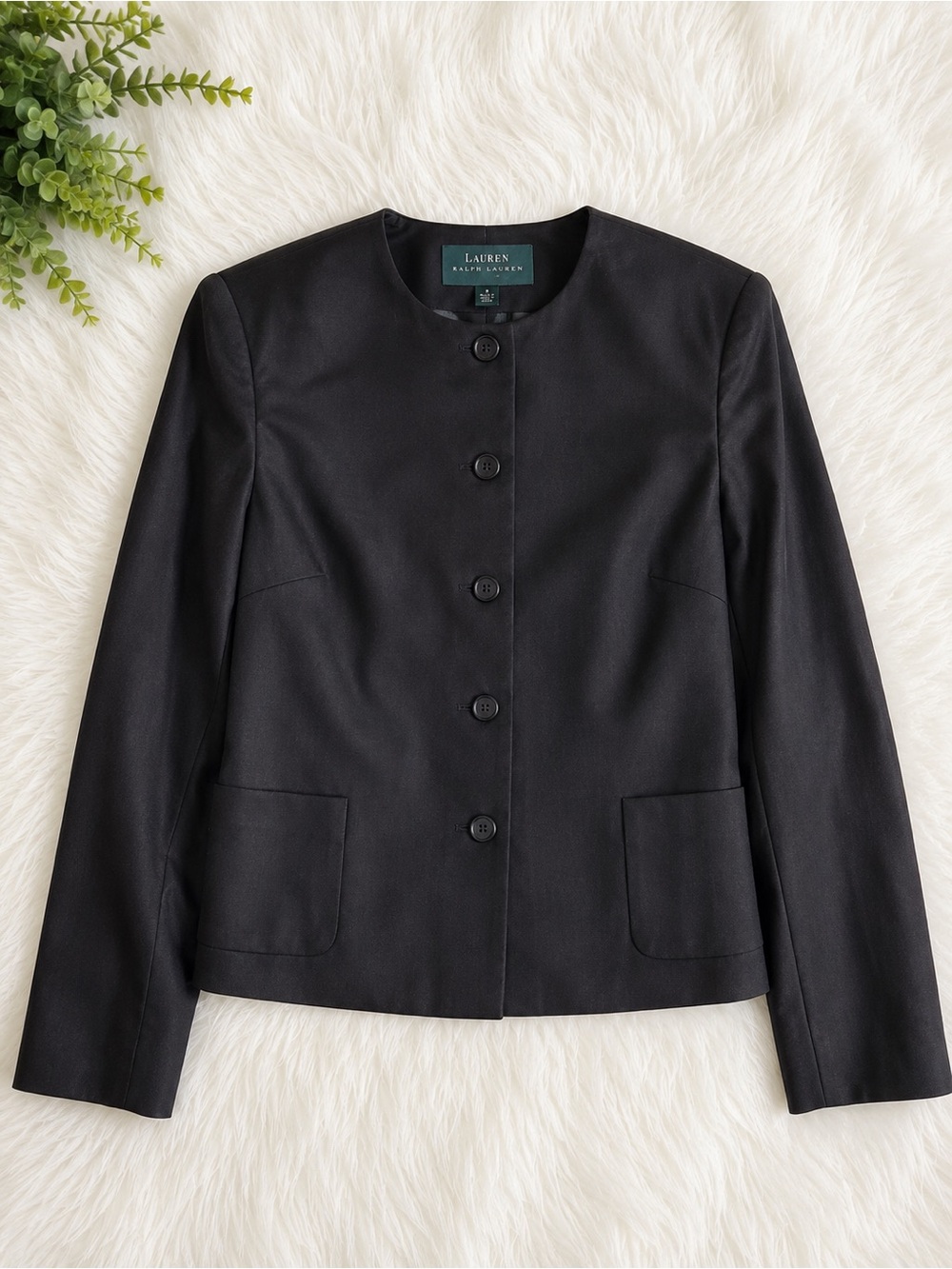 Lauren Ralph Lauren Vintage Tailored Blazer Jacket Charcoal Gray 16W